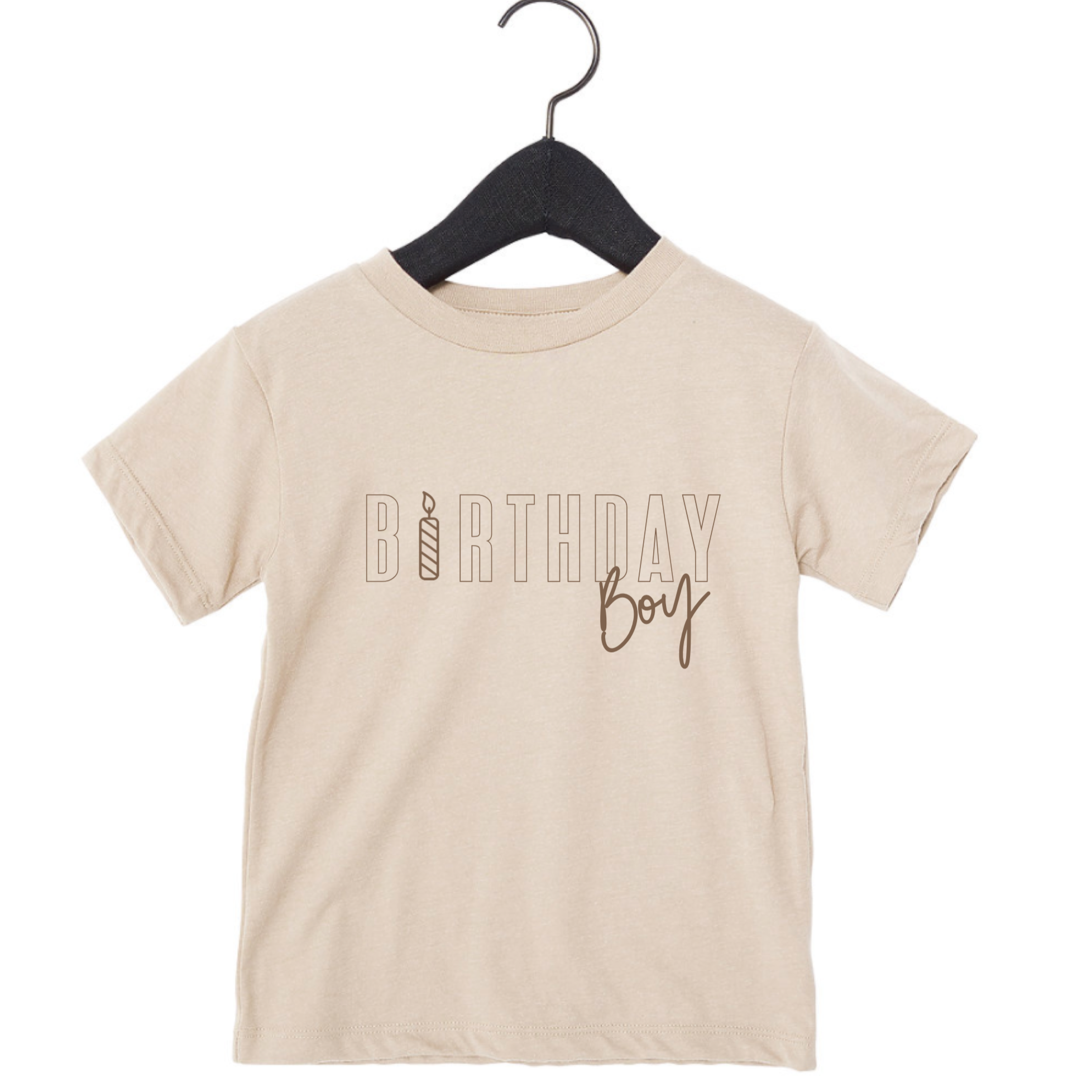 Birthday Boy Shirt Toddler Tan Shirt August and June Kids